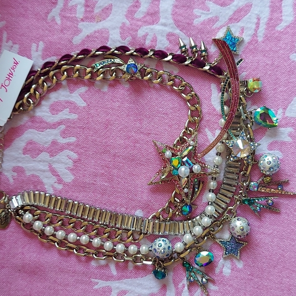 NWT Betsey Johnson CELESTIAL STARLET DRAMA NECKLACE - Picture 7 of 15